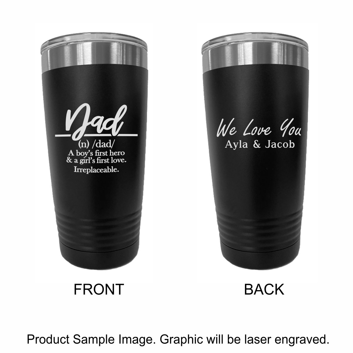 Engraved tumbler - fathers day gifts - coffee cup for dad - gifts
