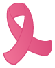 Breast Cancer Ribbon with white outline