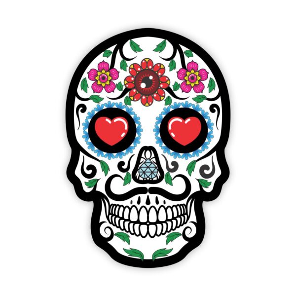 Lover Sugar Skull Yard Card %%sep%% Halloween and Dia de Muertos, day of the dead