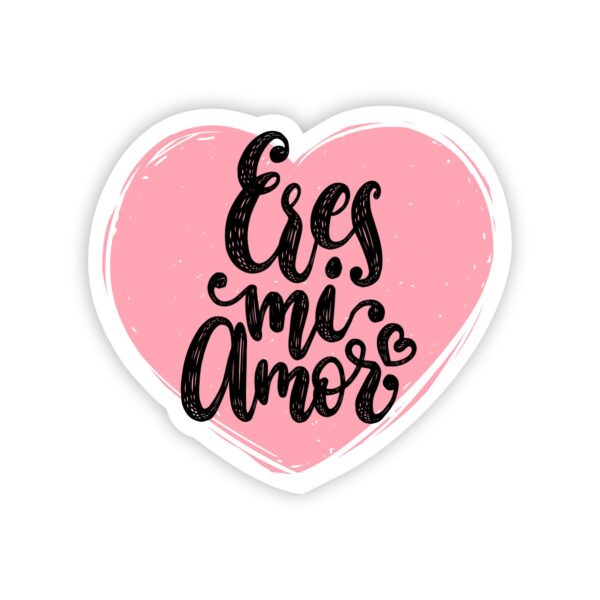 eres mi amor pink heart yard card, you are my love