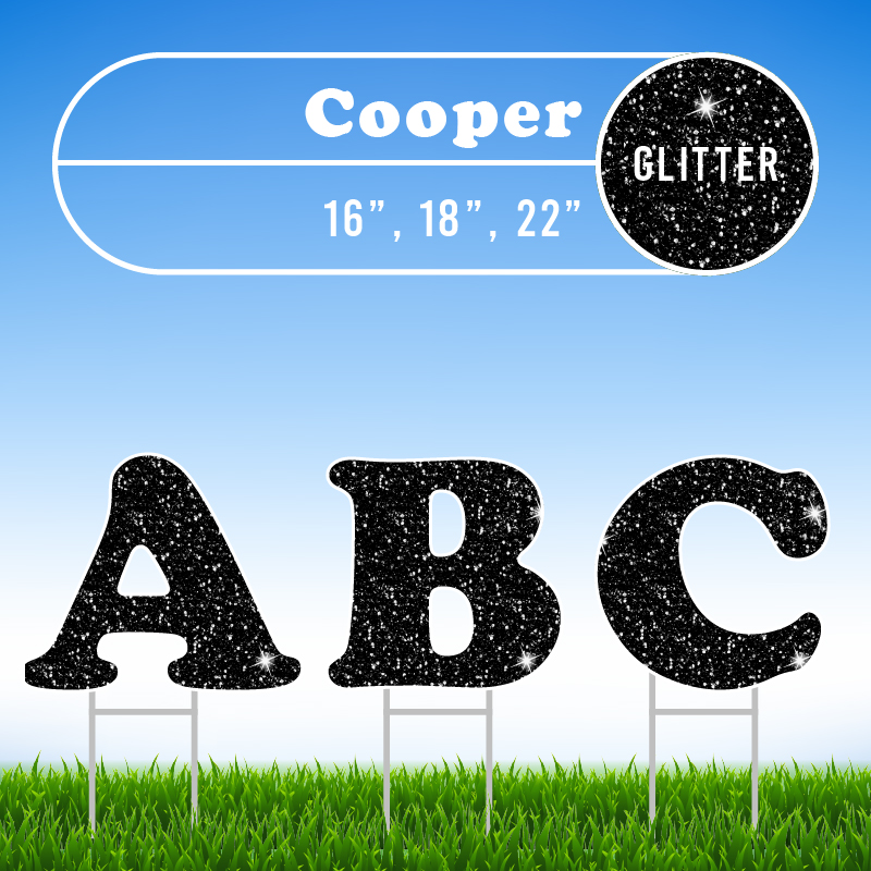 Single Letters Cooper Font | Yard Letters SignWay