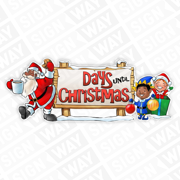 X Days Until Christmas | Dry Erase | XLarge Yard Display | SignWay