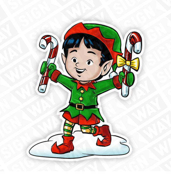 Asian Boy Christmas Elf