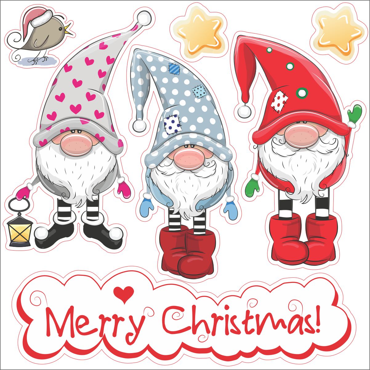 Merry Christmas Gnome Bundle | Yard Card | SignWay