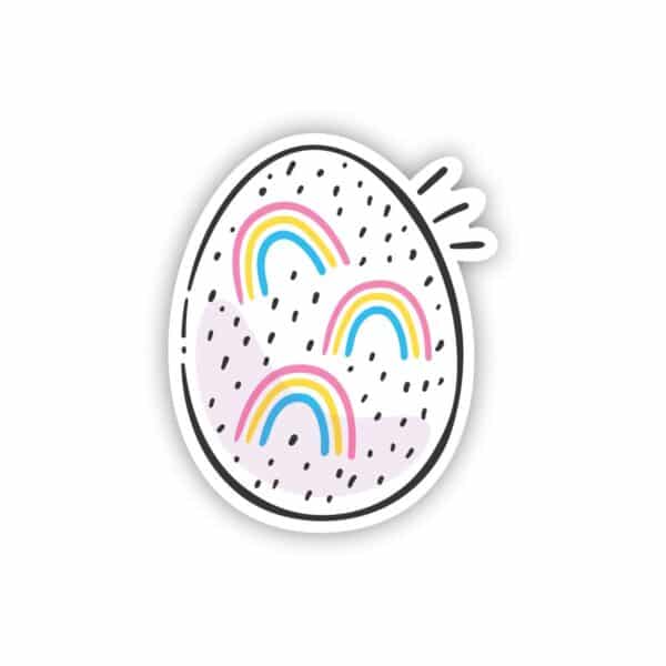 Rainbow and Dots Egg