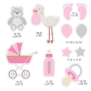 Baby Girl Stork Bundle 4x8