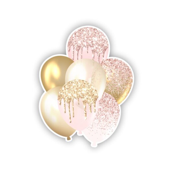 Pink and Gold Balloon Bouquet 01