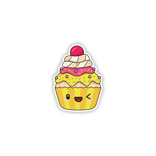 Yellow Emoji Cupcake