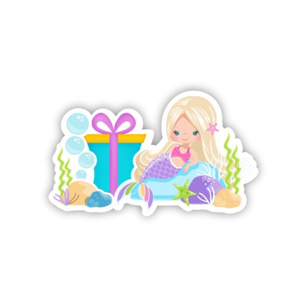 Caucasian Mermaid and Presents