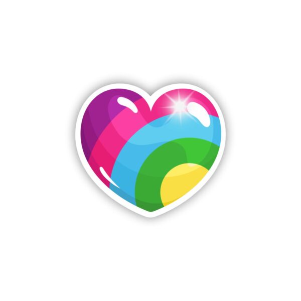 Glossy Heart Rainbow