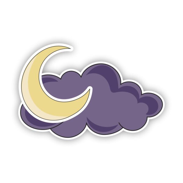 Crescent Moon and Cloud