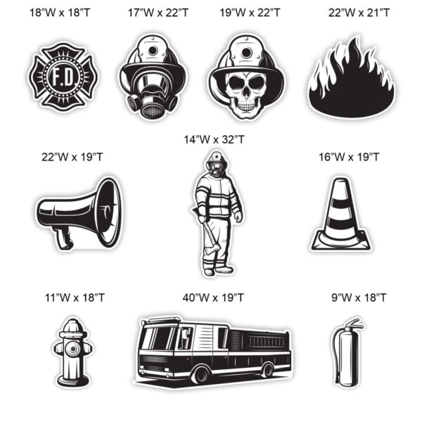 Black And White Firemen Set