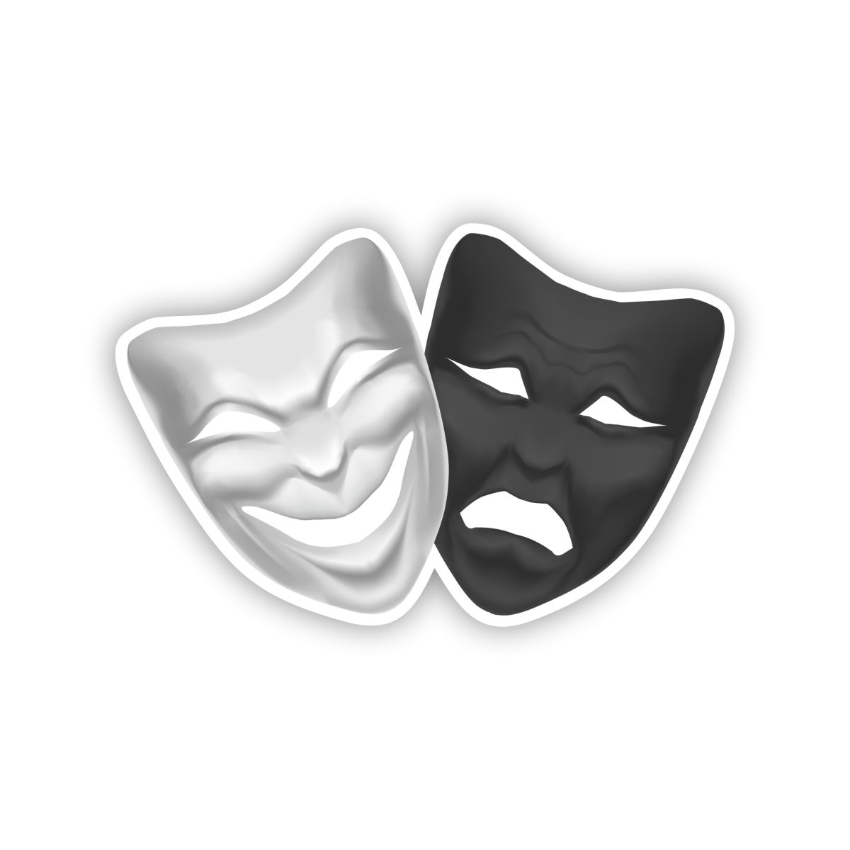 Comedy and Tragedy Mask, For Yard Décor, Yard Cards