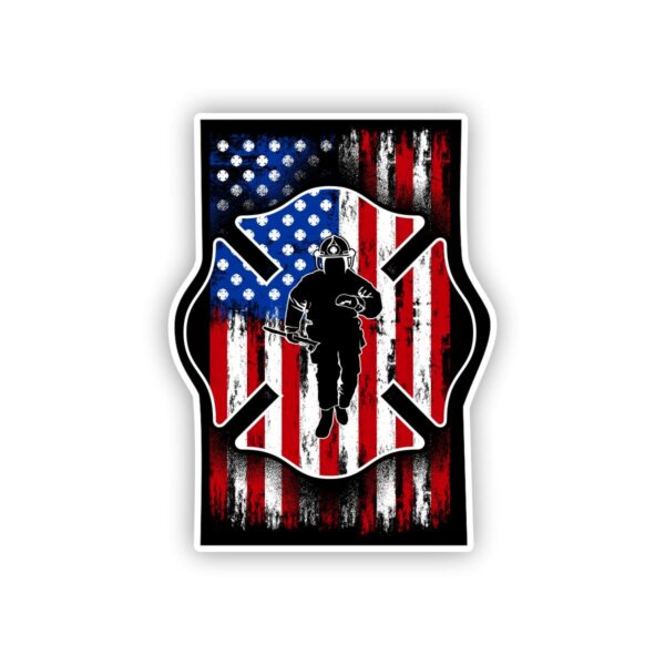 Fire Fighter Crest And Flag