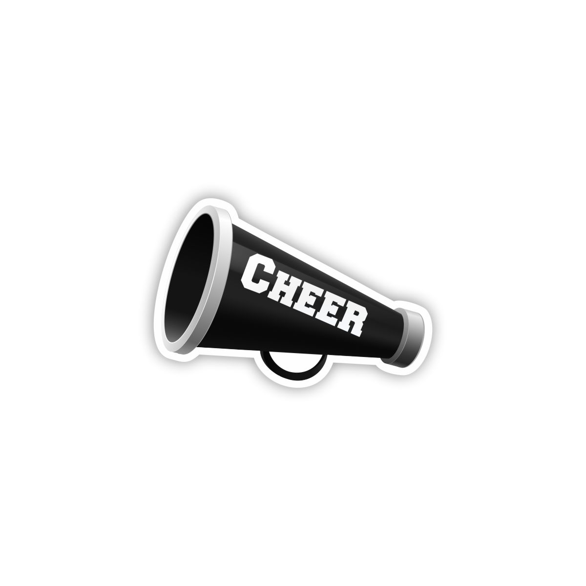 cheer megaphone clipart black and white