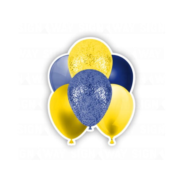 Blue and Yellow Balloon Bouquet