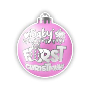 Pink Baby's First Christmas Ornament