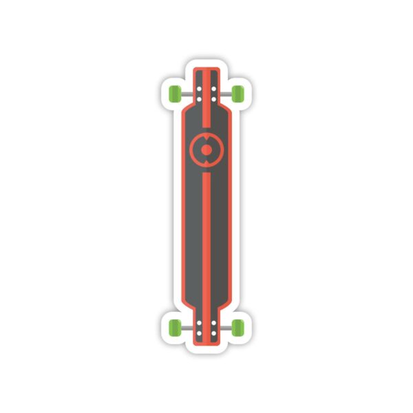 Red and Black Cartoon Skateboard