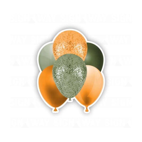 Sage and Orange Balloon Bouquet