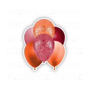 Red and Orange Balloon Bouquet