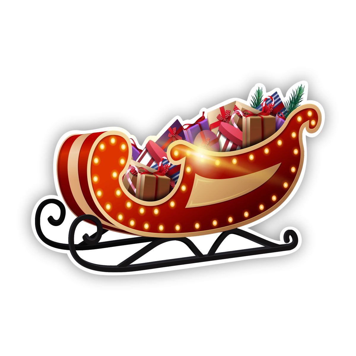 Santa's Sleigh | Christmas | Add On Yard Decor | SignWay