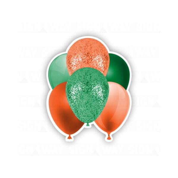 Orange and Green Balloon Bouquet