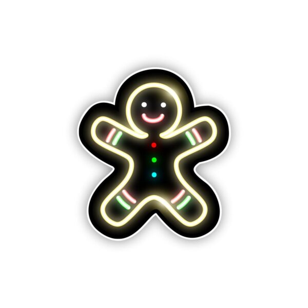 Neon Gingerbread Man