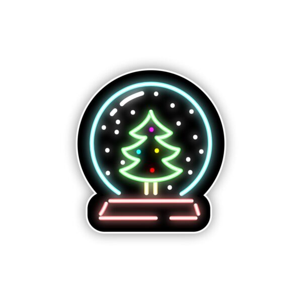 Neon Snow Globe