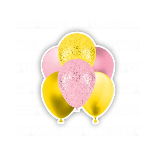 Pink and Yellow Balloon Bouquet