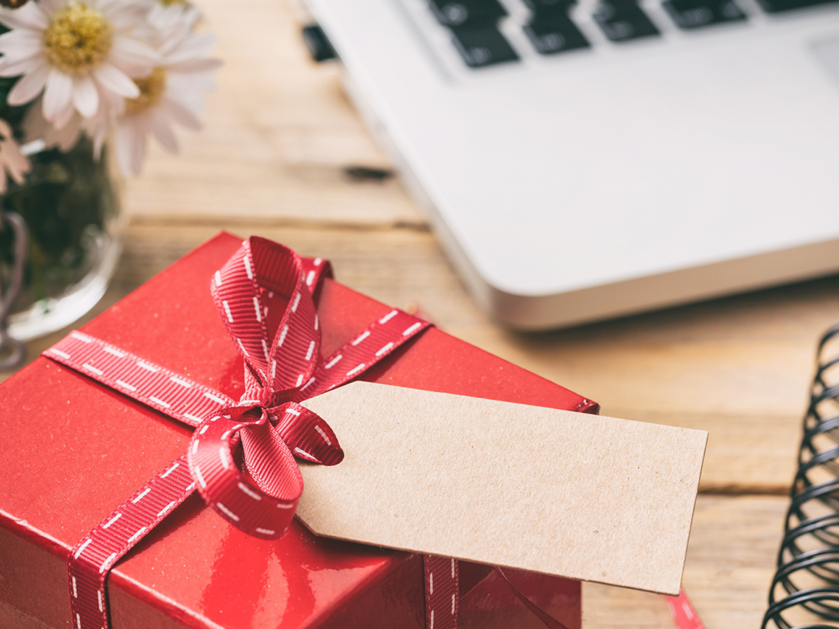 Image of a gift in an office