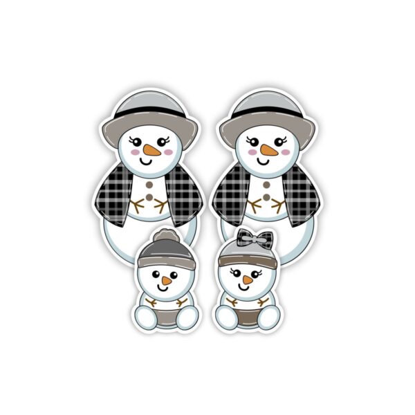 Neutral Snowman Family