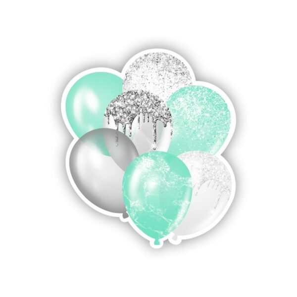 Teal Sparkle Balloon Bouquet