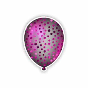 Transparent Pink Polka Dot Balloon