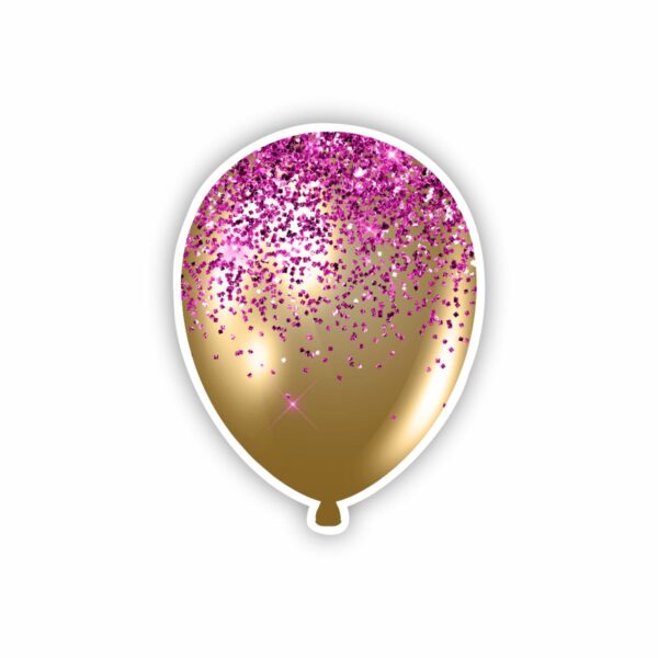 Pink Dripping Sparkle Balloon