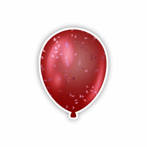 Red Shape Texture Balloon