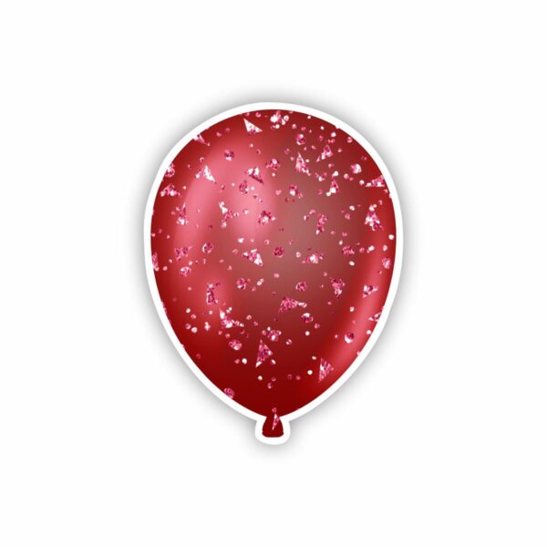 Red With Glitter Balloon