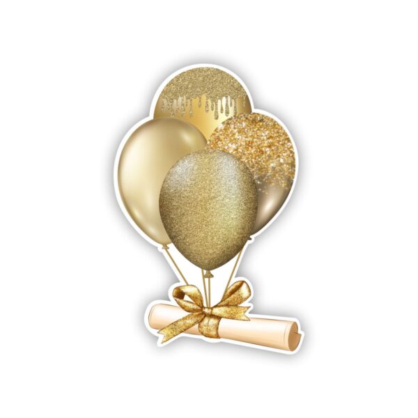 Gold Balloon Bouquet And Diploma