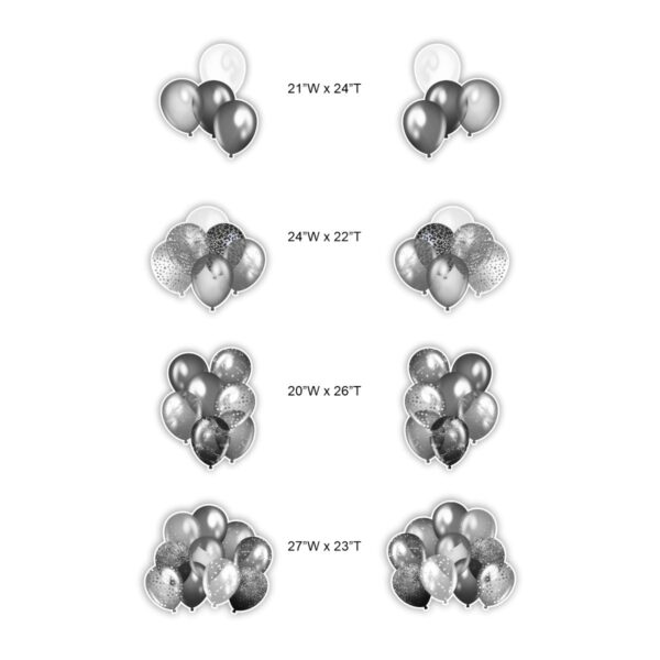 Silver Balloon Bouquet Bundle