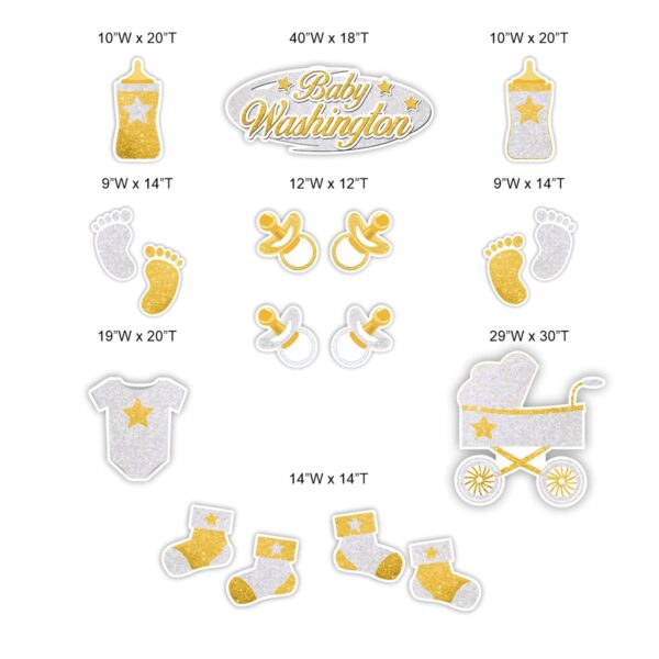 White and Gold Baby Set