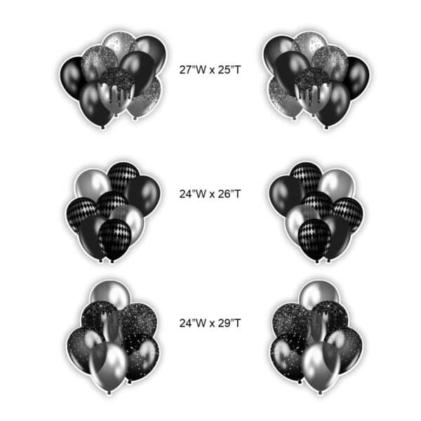 Black and Silver Balloon Bouquet Bundle 1.0