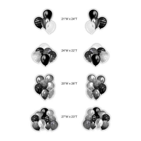 Black and Silver Balloon Bouquet Bundle 2.0