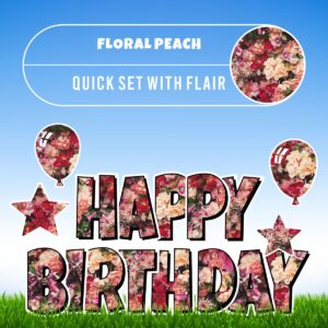 Floral Peach HBD