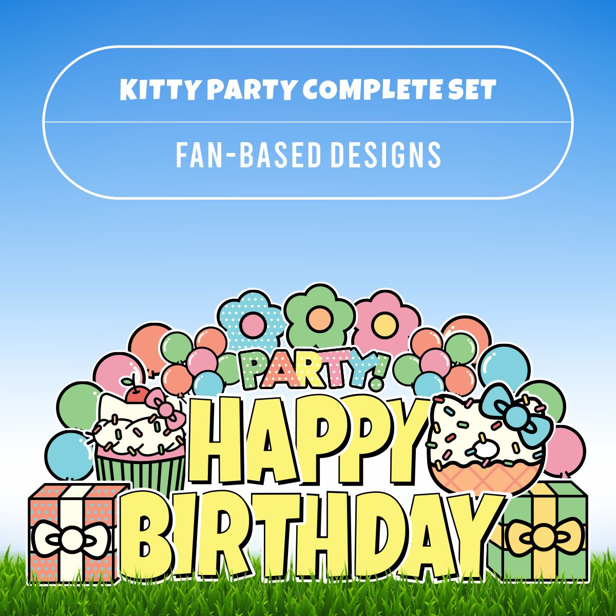 Kitty Party HBD Set FanBased Designs SignWay