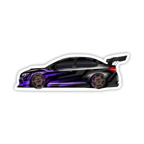 Realistic Race Car Purple and Black