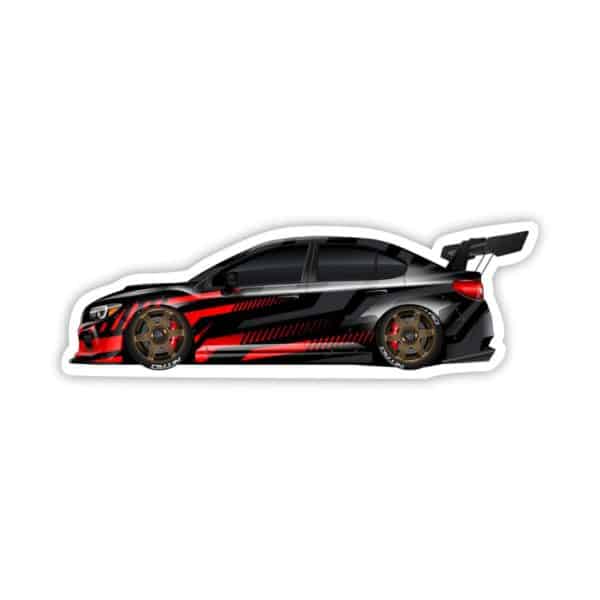 Realistic Race Car Red and Black