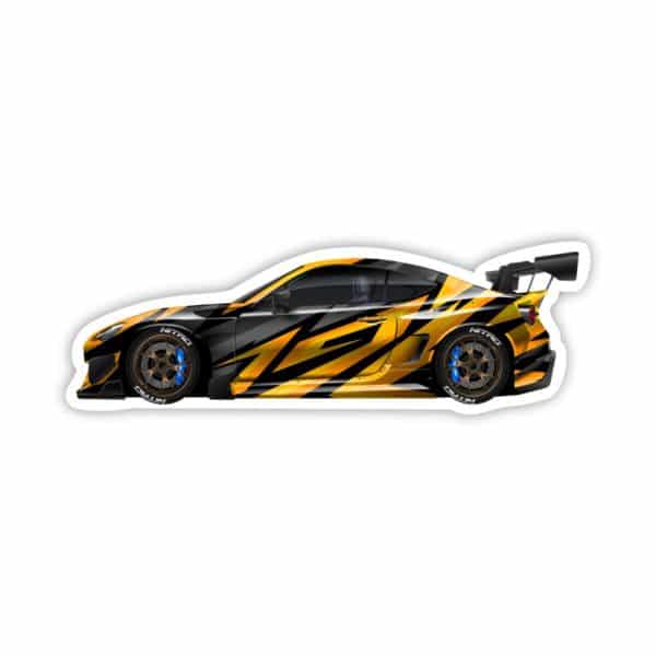 Realistic Race Car Yellow and Black