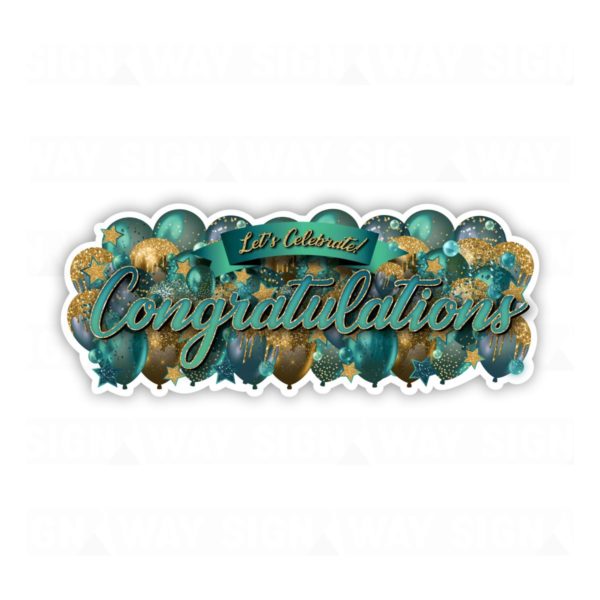 Teal and Gold Congratulations