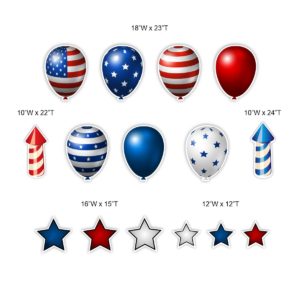 Patriotic Balloons and Stars