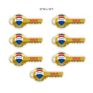 REMAX Key Sold Sign Gold