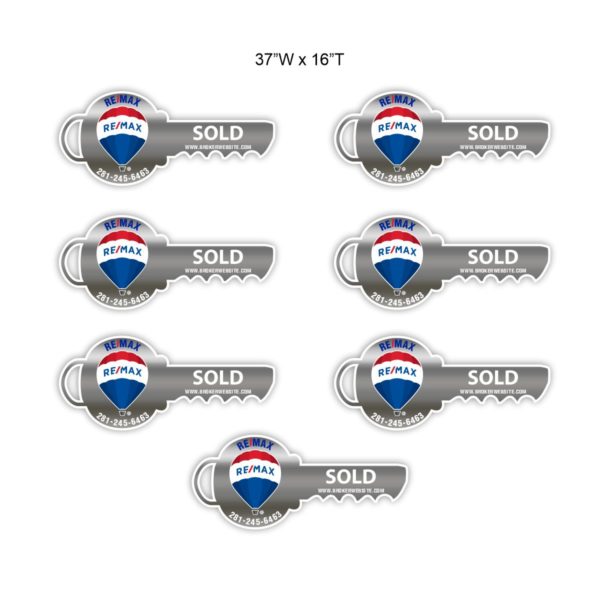 REMAX Key Sold Sign Silver